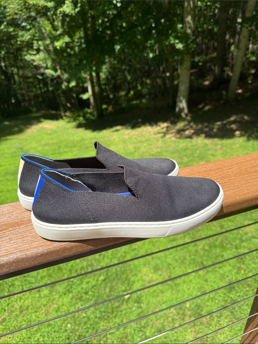 Rothy’s The Original Slip On Sneakers in Black size 9.5 - Picture 2 of 6